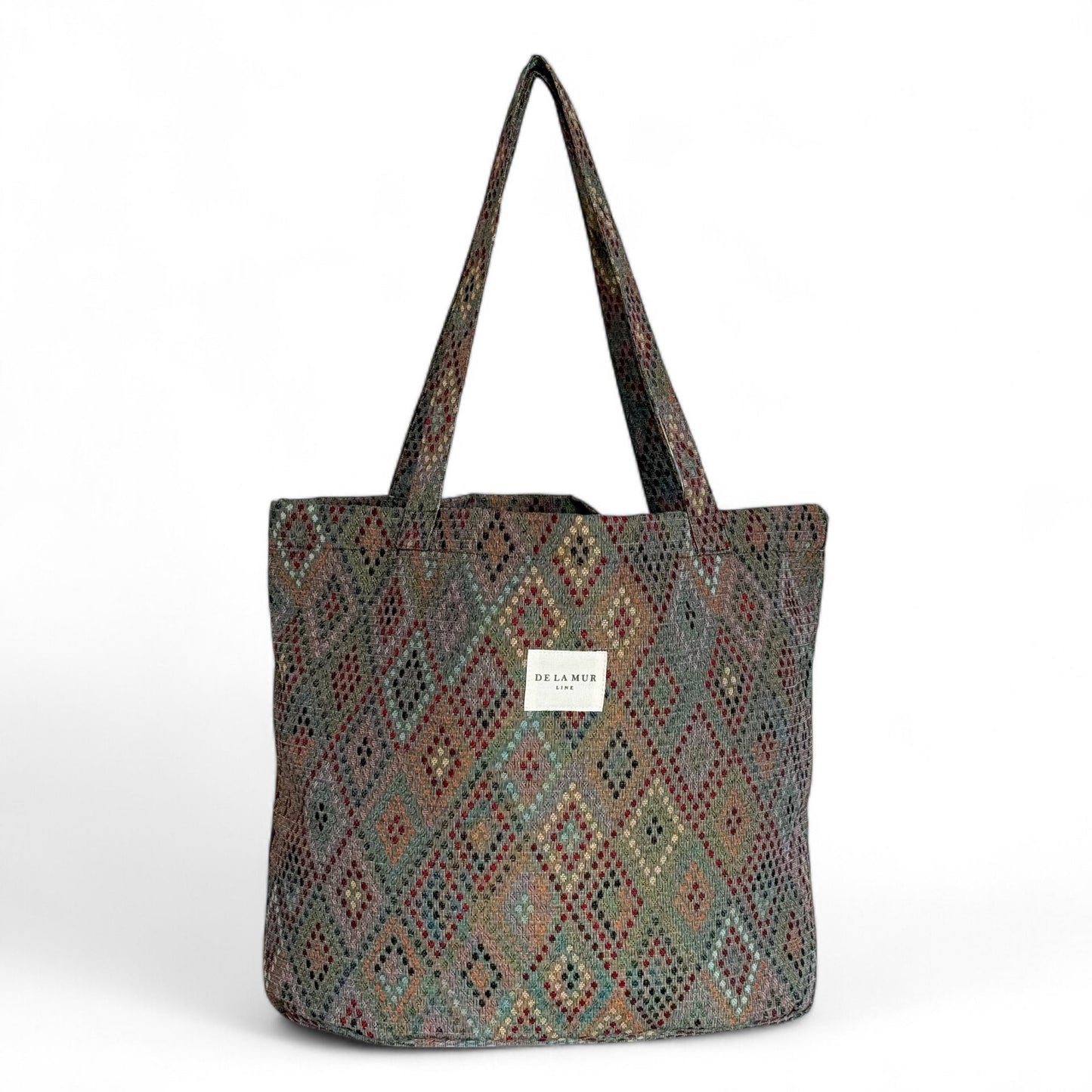 Grote Shopper, Shopper tas De La Mur Line, unieke prints grijs, kleurrijk CANELA