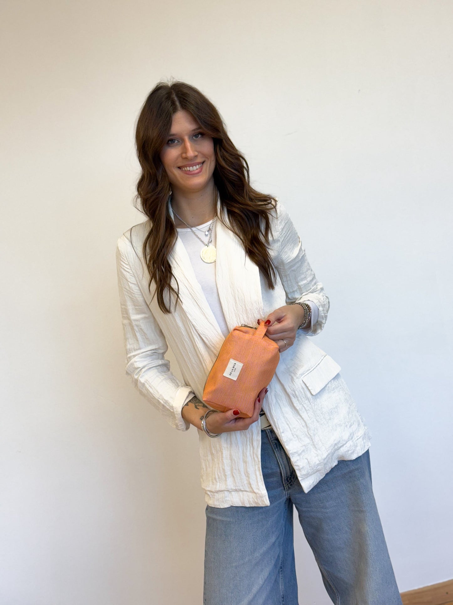 Beauty Bag middel De La Mur Line GINA oranje