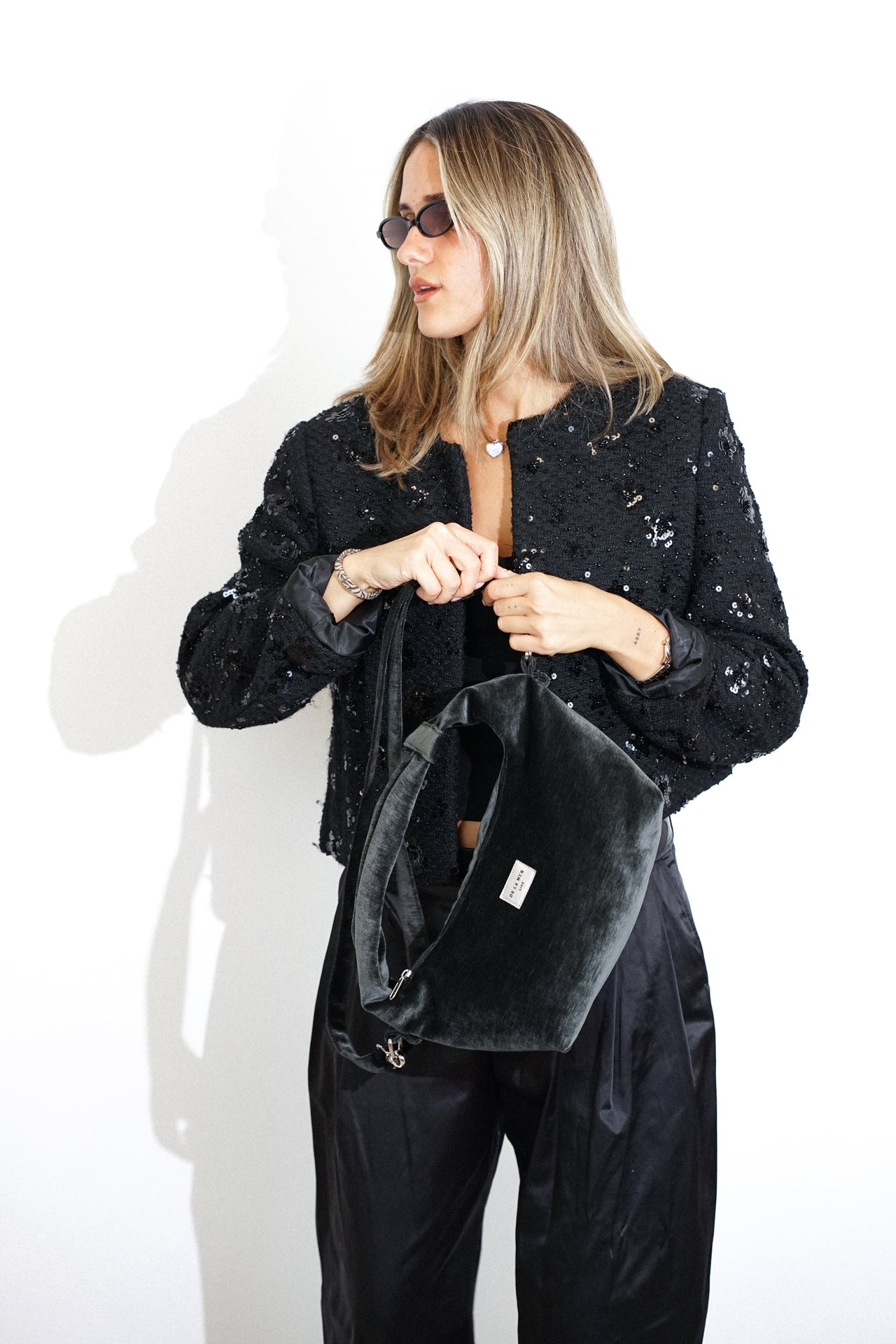Umhängetasche Mittel Night Edition SCHWARZ
