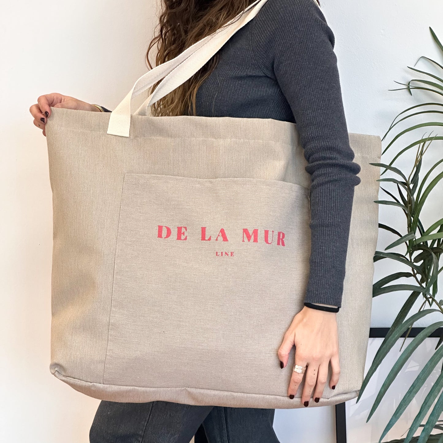 Extra grote shopper SAND