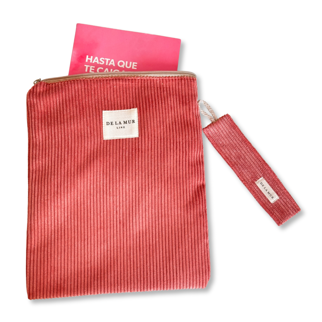 Buchumschlag mit Lesezeichenrippe KORALLE