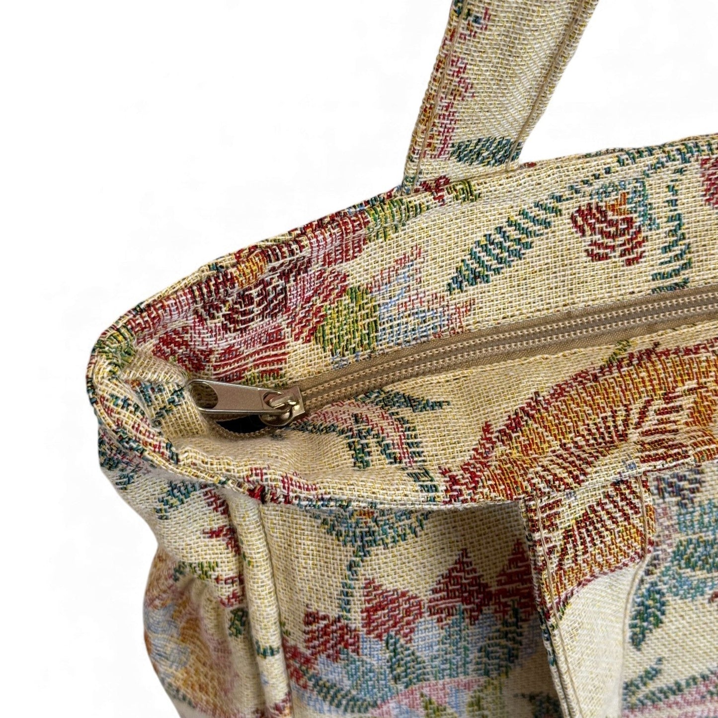 Rechthoekige Shopper met rits Color