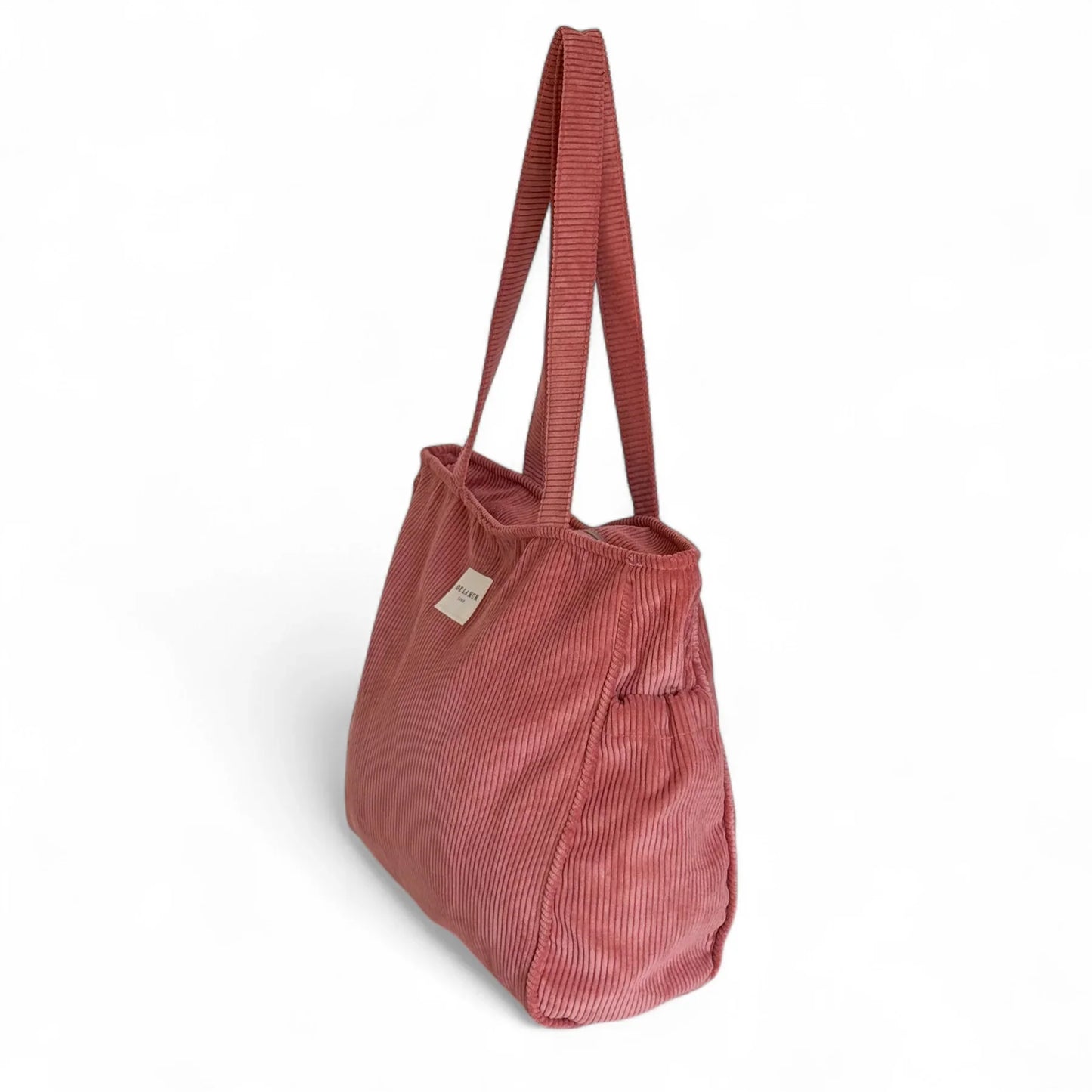 Shopper met rits Rib CORAL