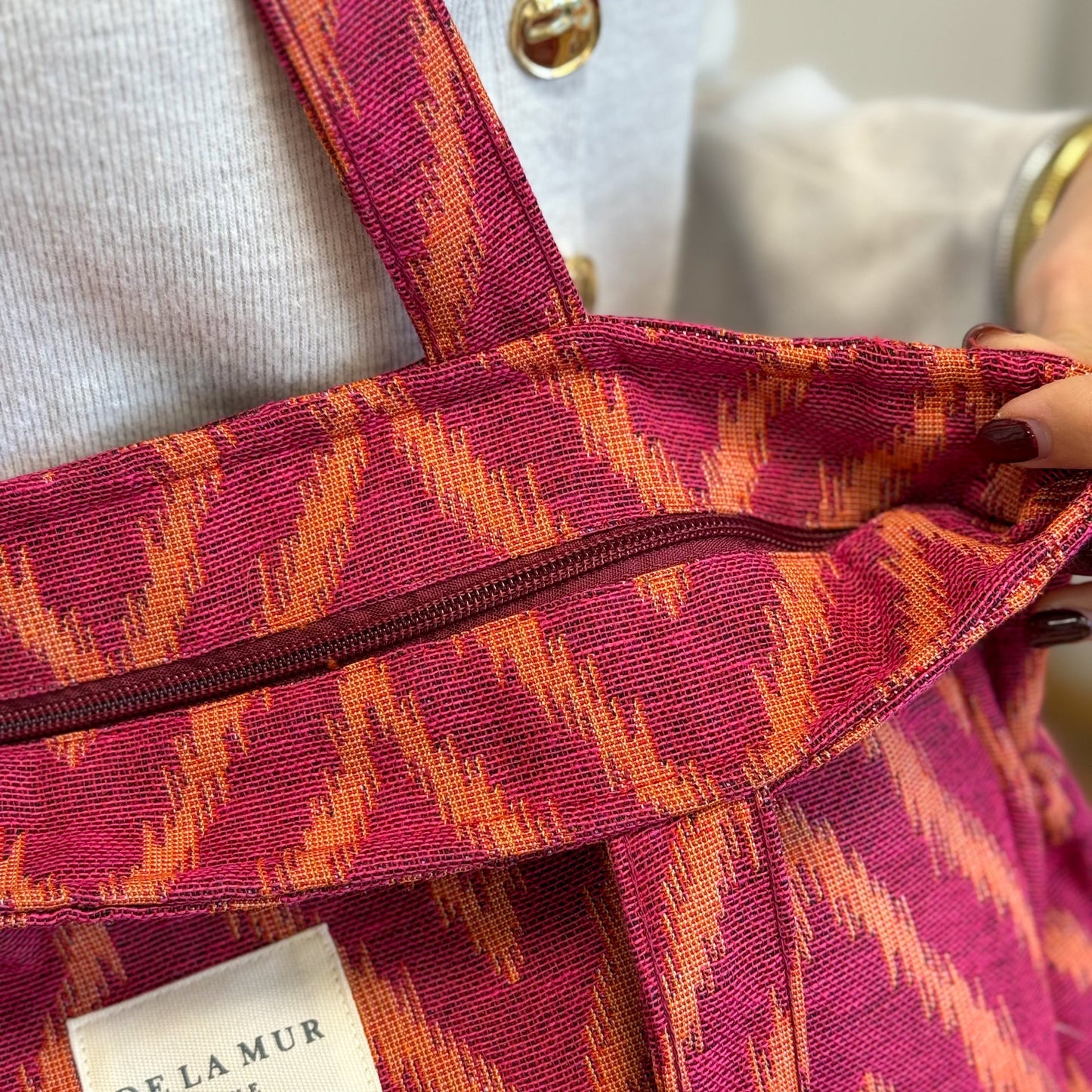 Rechthoekige Shopper met rits Fuego