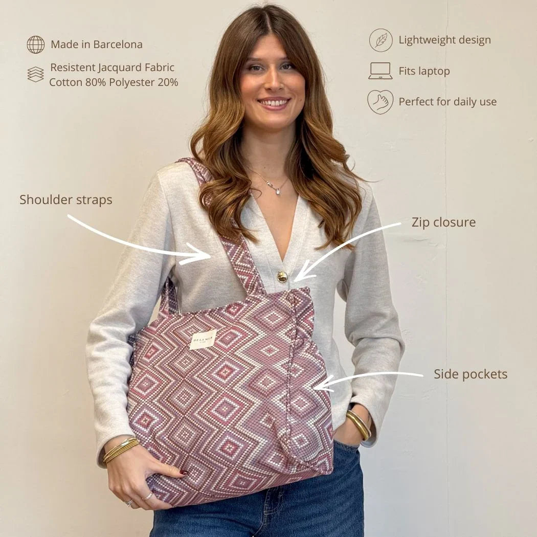 Rechthoekige Shopper met rits Nana