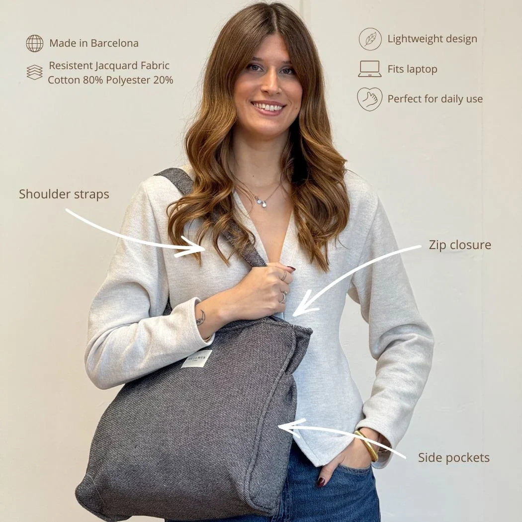 Rechteckige Einkaufstasche mit Reißverschluss Sinay