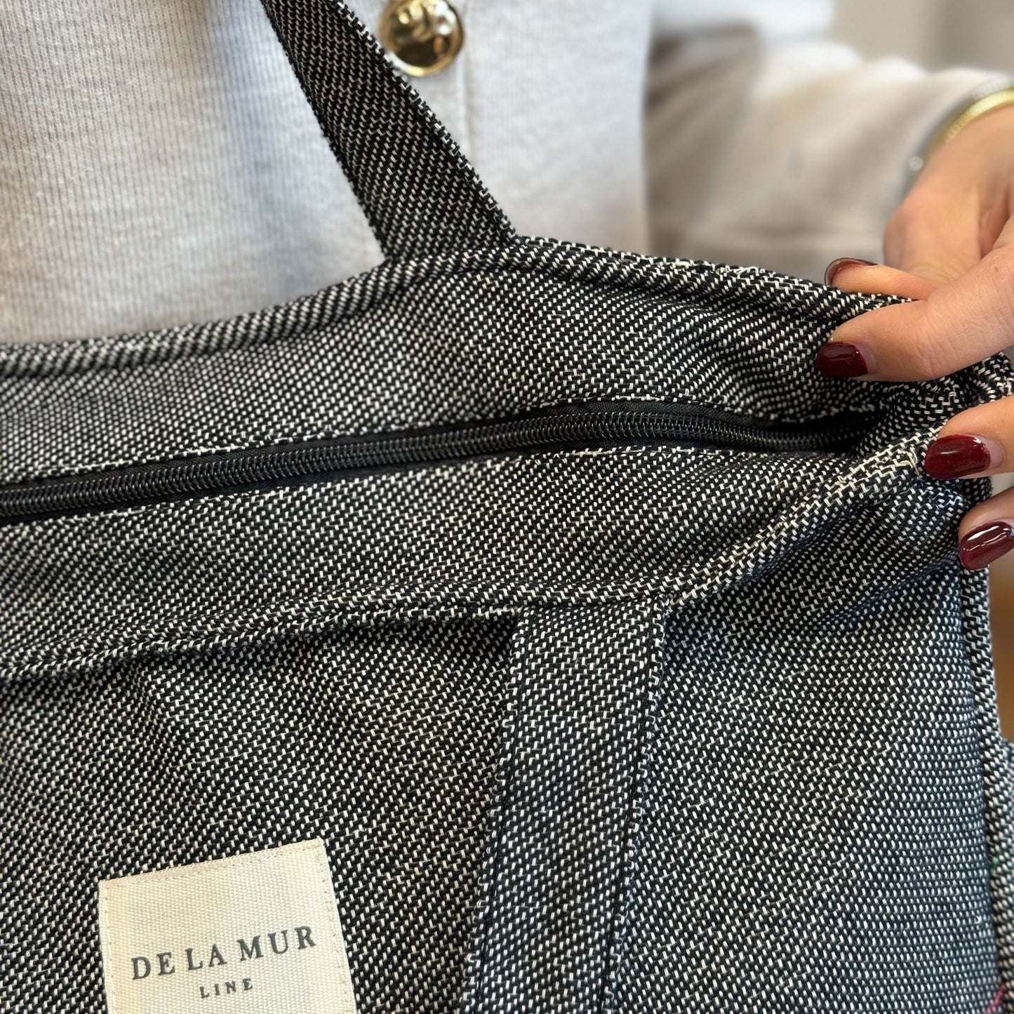 Rechteckige Einkaufstasche mit Reißverschluss Sinay