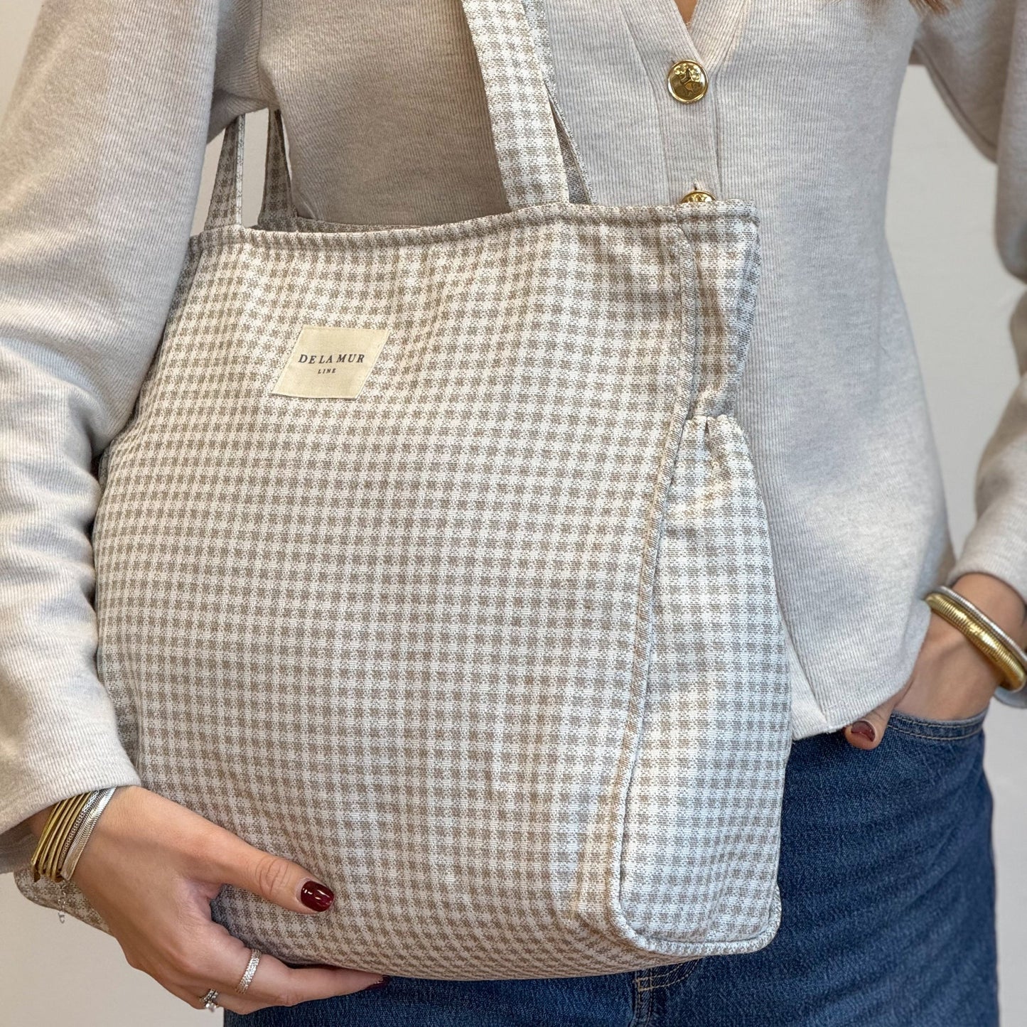 Rechthoekige Shopper met rits Vison