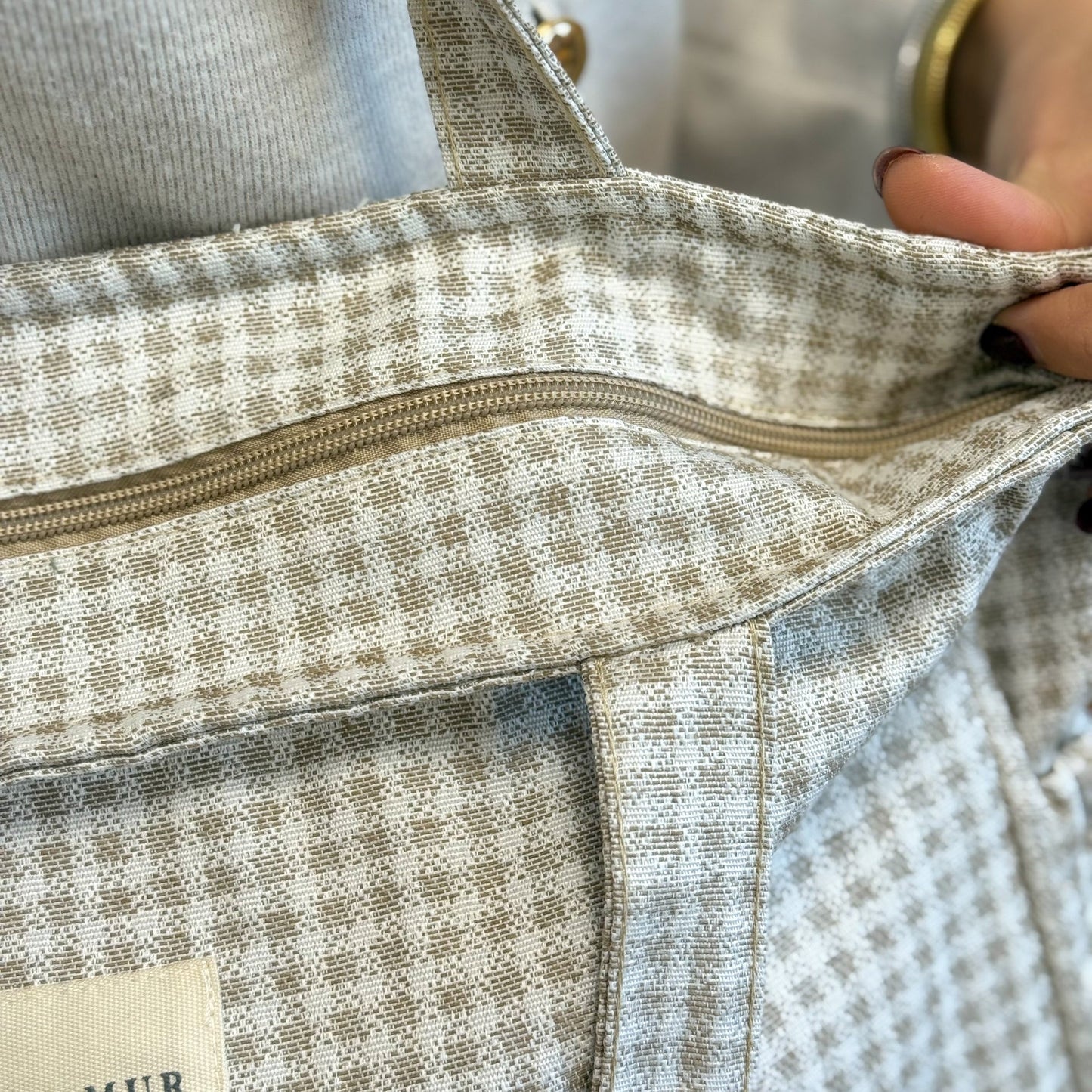 Rechthoekige Shopper met rits Vison