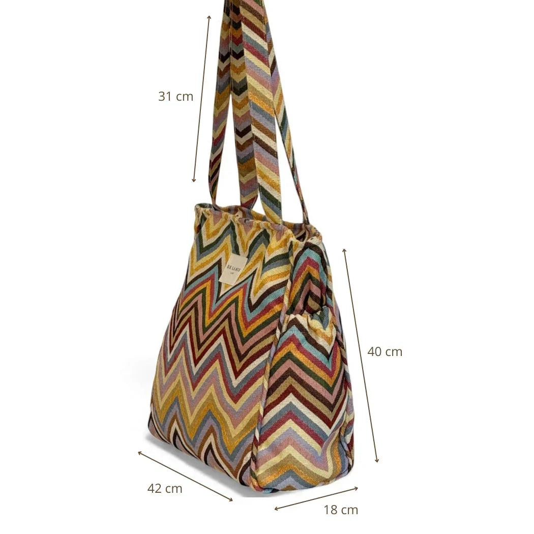 Rechthoekige Shopper met rits Zaga