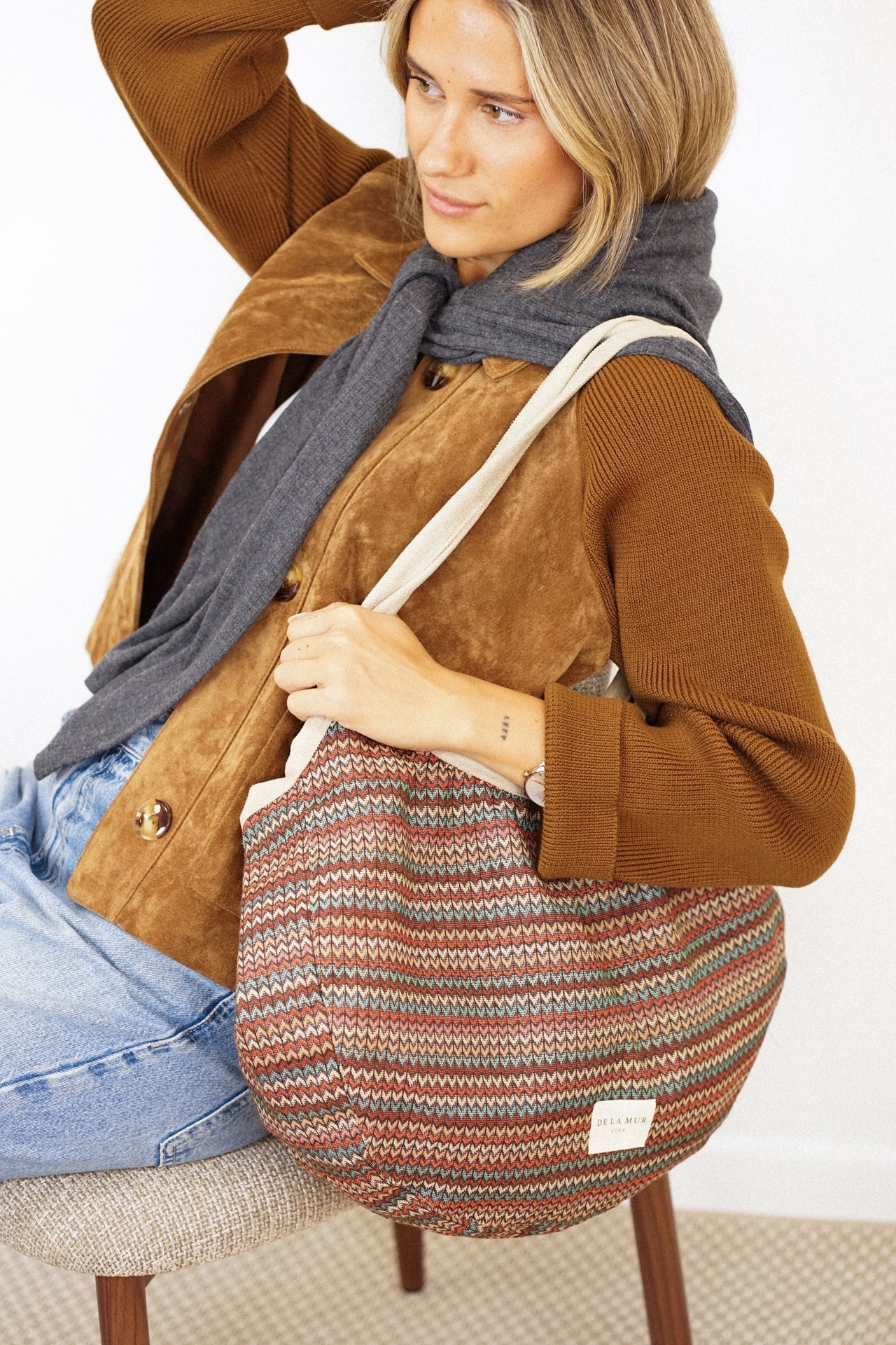 Ronde shopper met rits FRON
