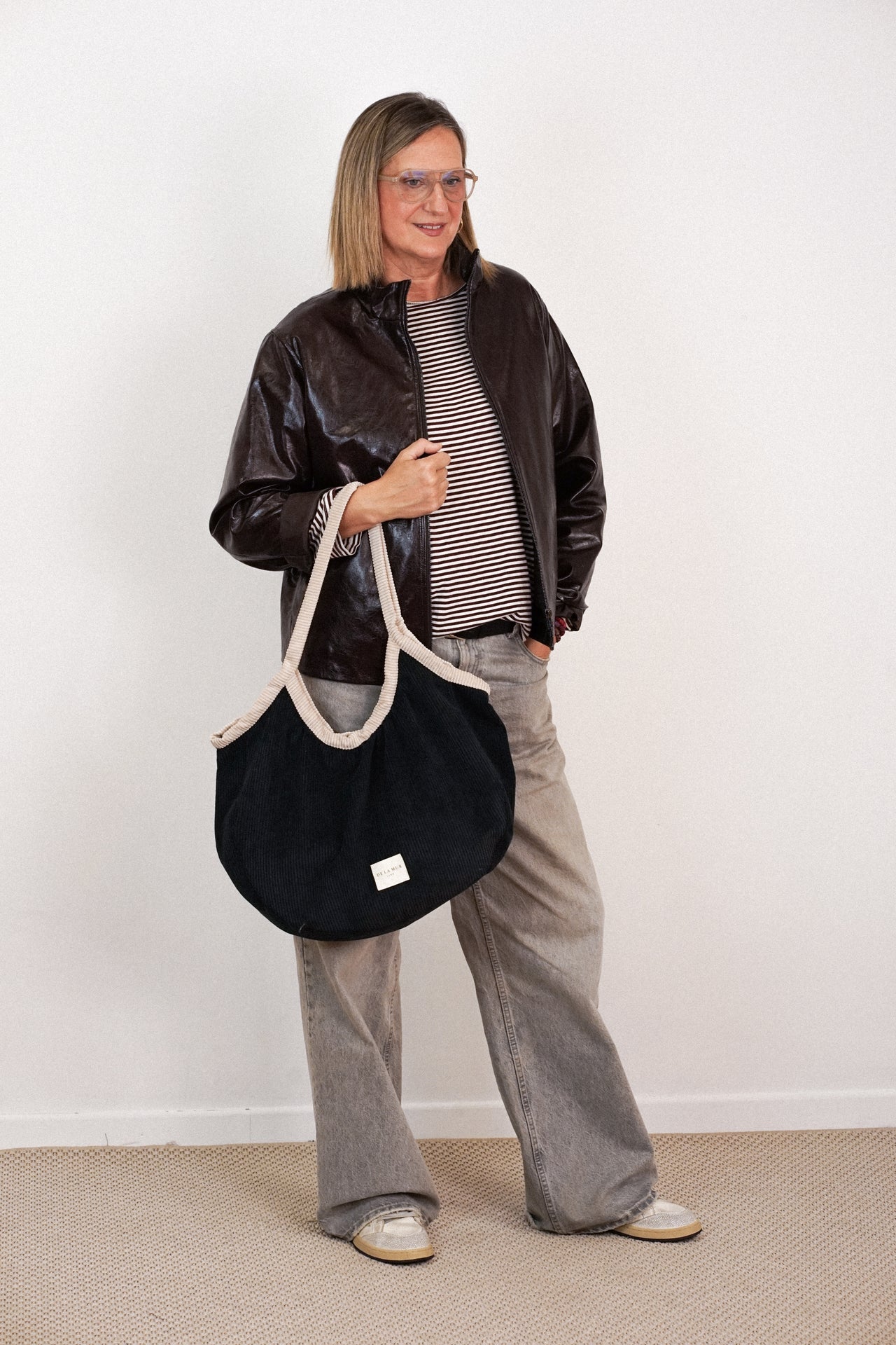 Ronde shopper met rits NIT
