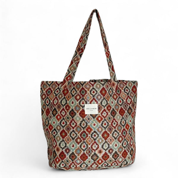 Grote Shopper, Shopper tas De La Mur Line, unieke prints kleurrijke print BEA