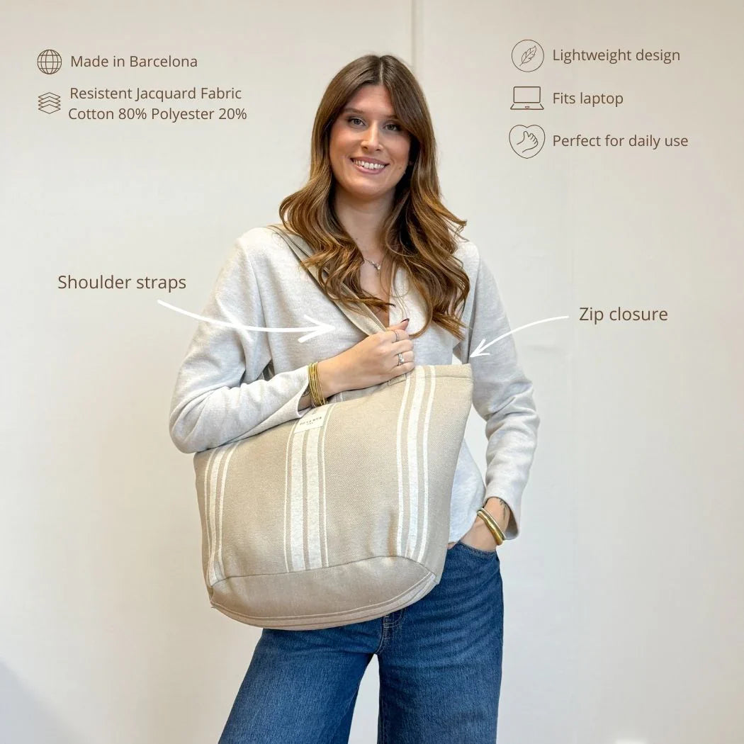 Große Einkaufstasche mit Reißverschluss CARRE