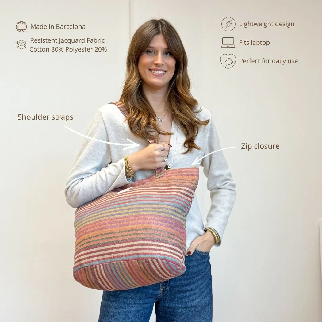 Große Einkaufstasche mit Reißverschluss MARIA