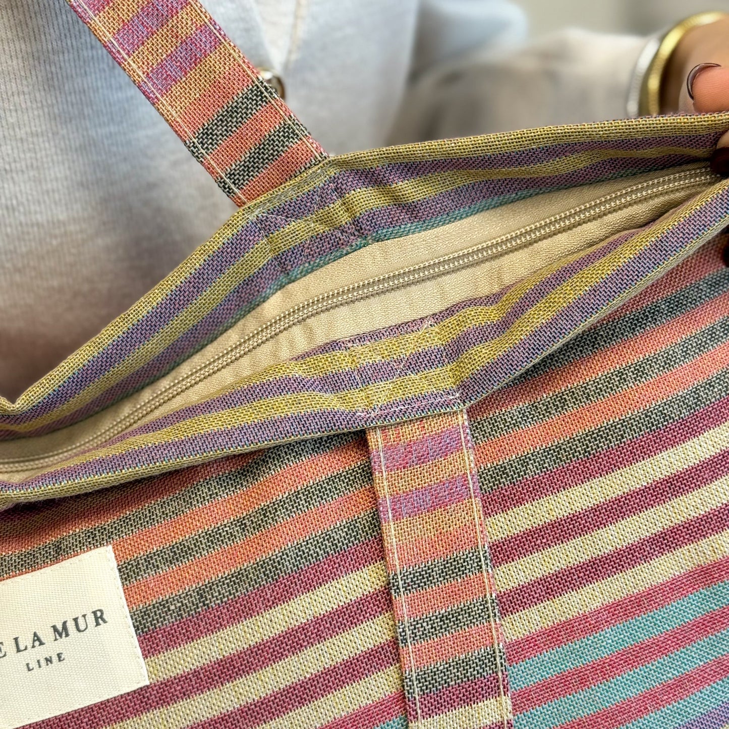 Große Einkaufstasche mit Reißverschluss MARIA