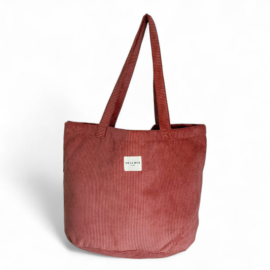 Schoudertas Shopper Rib CORAL