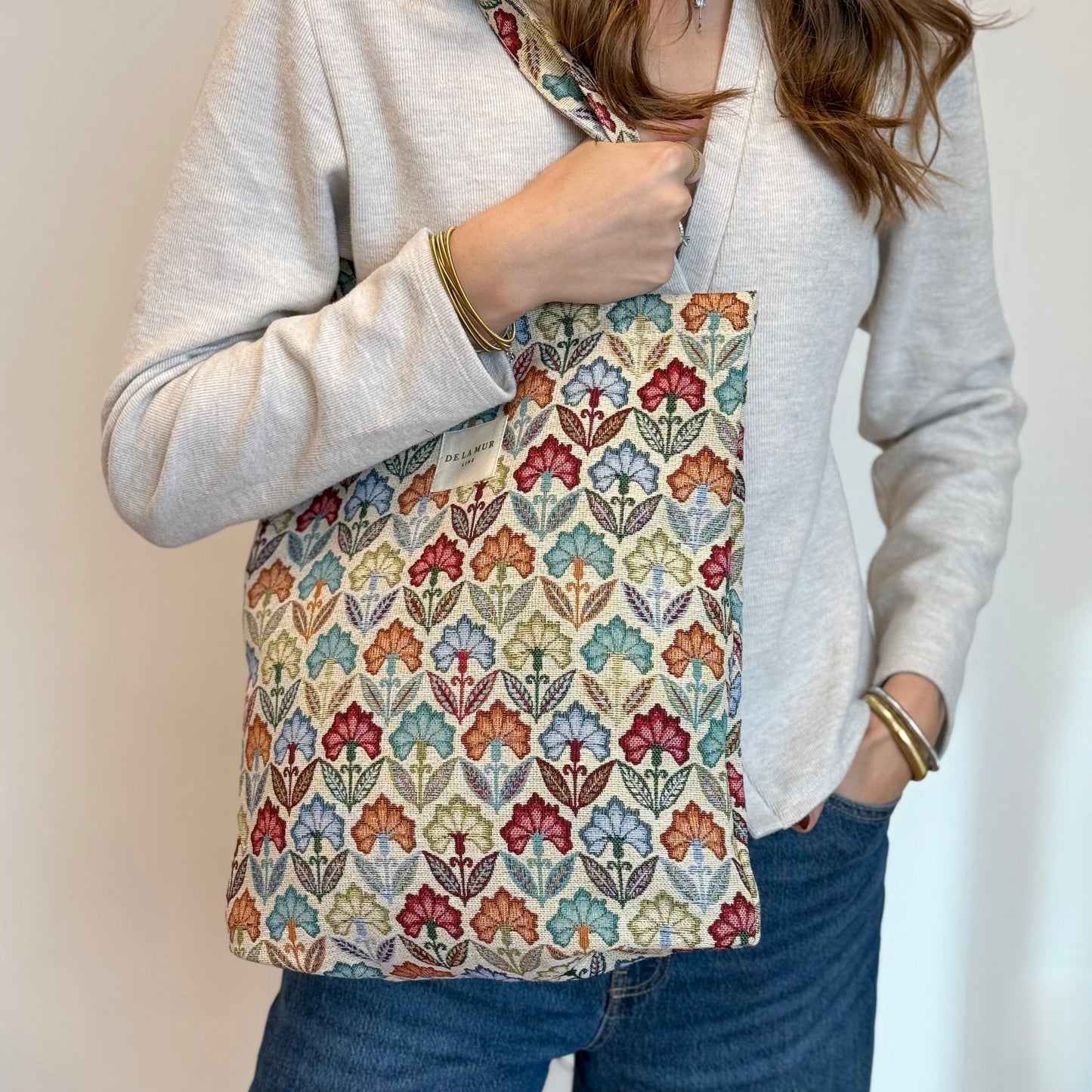 Tote Bag met rits FLORA