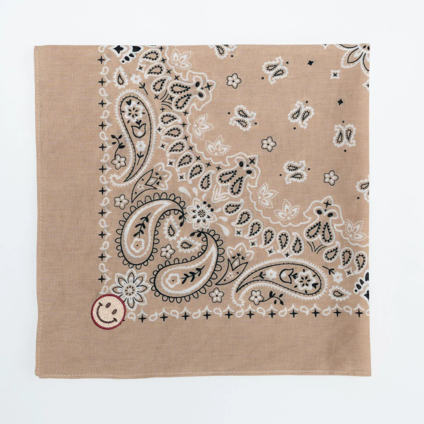 Bandana Sjaal Beige Smiley