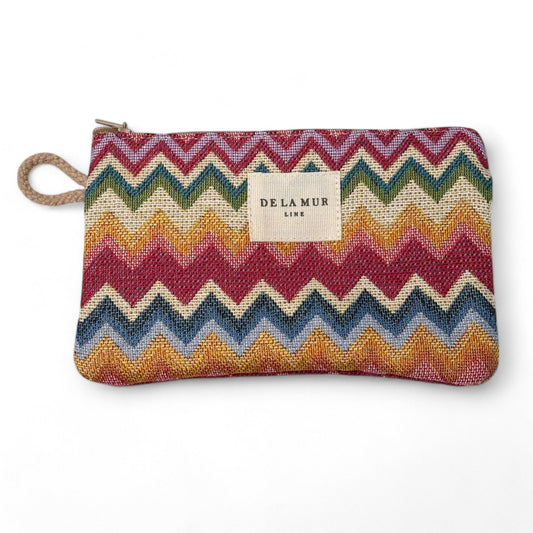 Beauty Bag Mini de La Mur Line MERA vrolijke, kleurrijke regenboogprint 