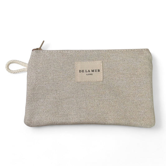 Beauty Bag Mini de La Mur Line ORO ecru glitter 