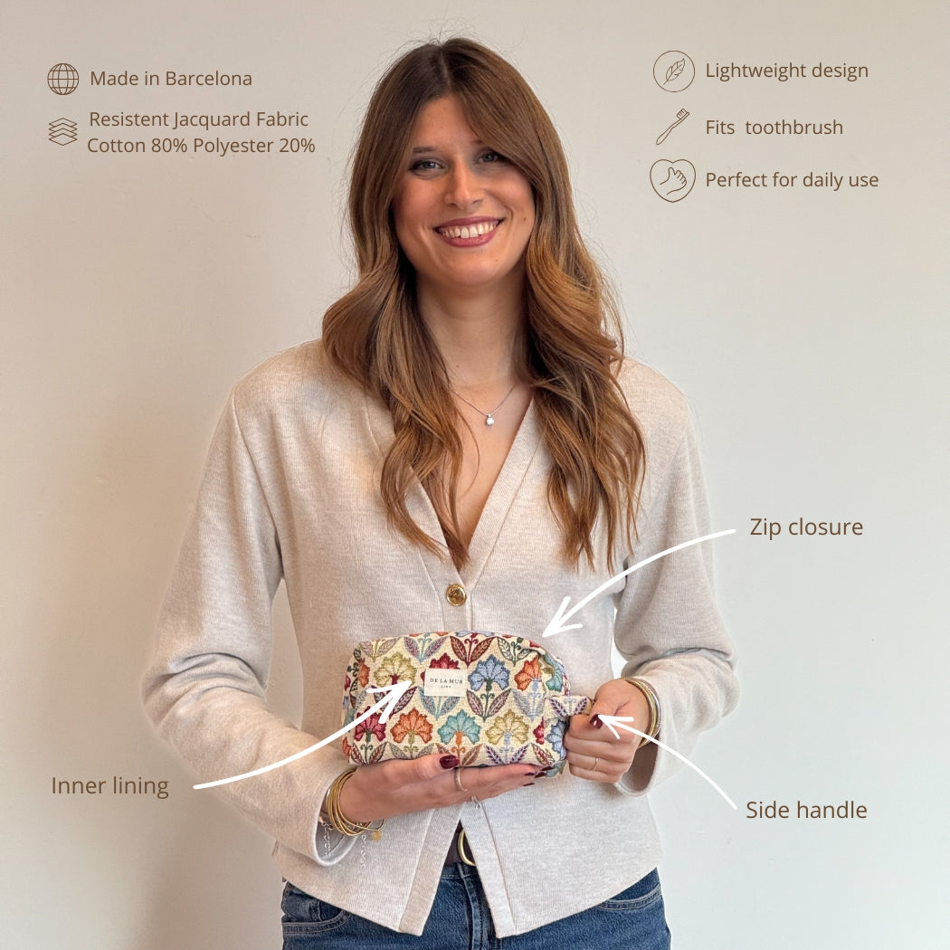 Kosmetiktasche mittelgroß FLORA