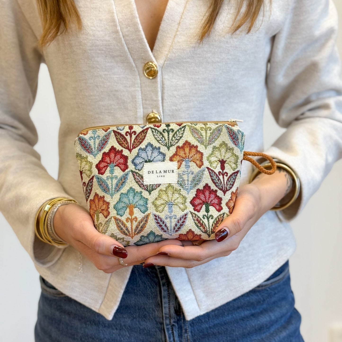Kleine Kosmetiktasche FLORA