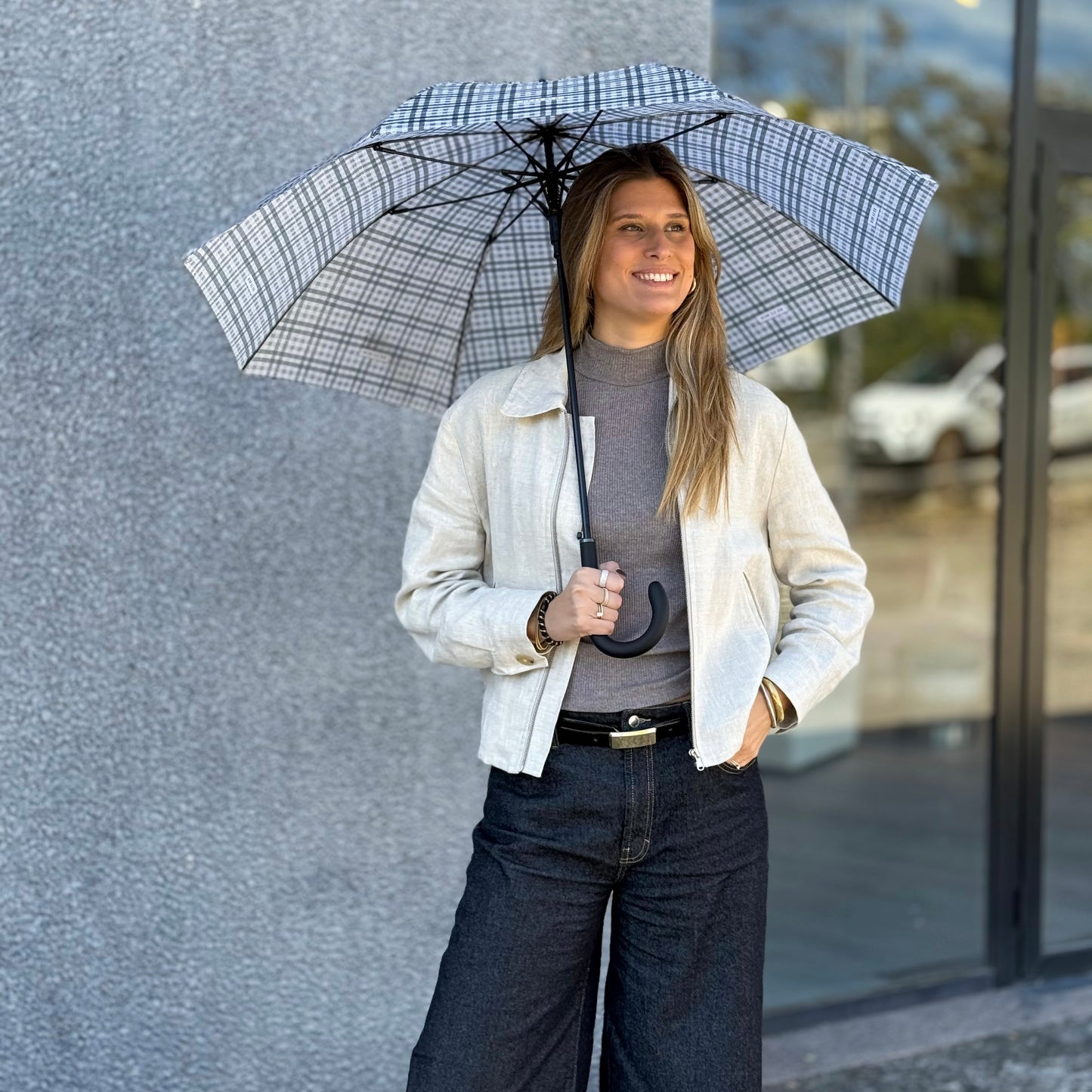 Geschenkset LIAN – Rüschentasche und Regenschirm