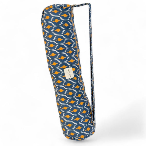 Yogamat tas De La Mur Line blauw okergeel